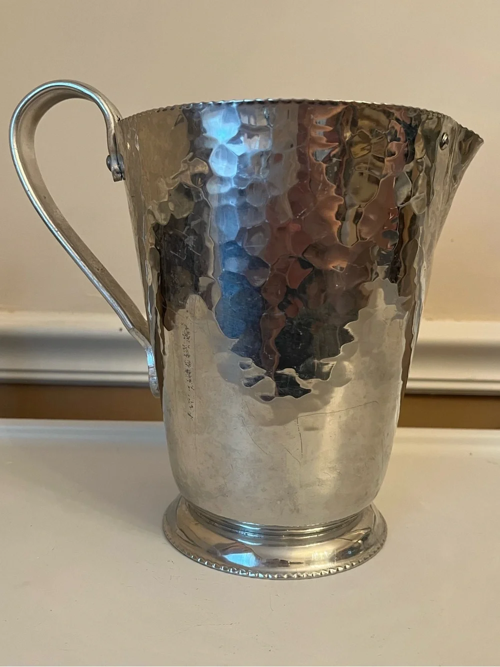 Continental Silver Co. Brilliantone Pitcher with Wild Rose Motif